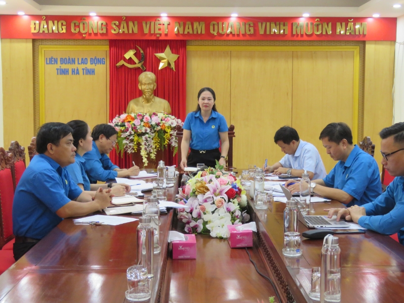Họp Tiểu ban tuyên truyền Đại hội XIX Công đoàn tỉnh Hà Tĩnh 